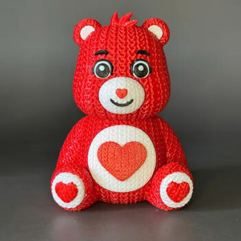 Tenderheart Bear Amigurumi 3D - Boneco Estilo Crochê