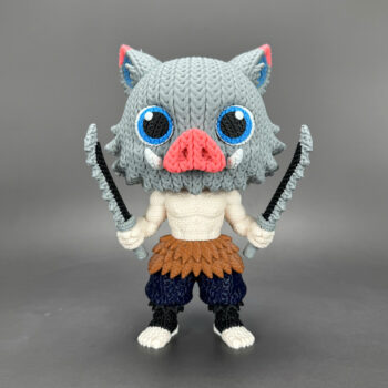 Inosuke Amigurumi 3D - Boneco Estilo Crochê