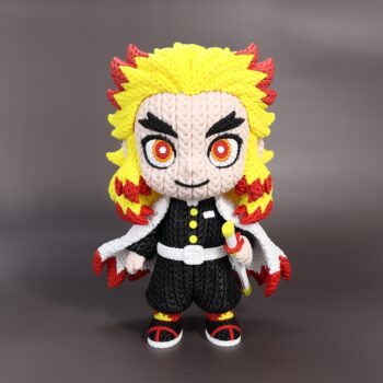 Rengoku Amigurumi 3D - Boneco Estilo Crochê