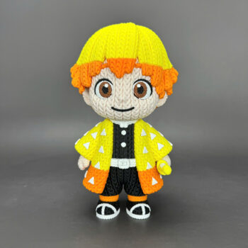 Zenitsu Amigurumi 3D - Boneco Estilo Crochê