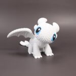 Light Fury Amigurumi 3D - Boneco Estilo Crochê